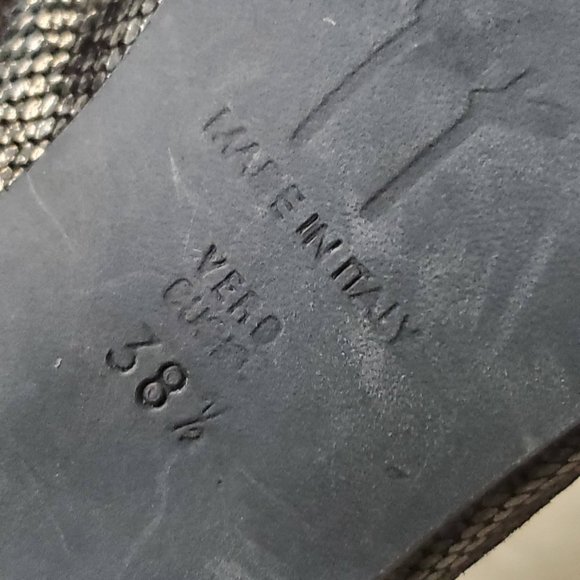 Thierry Rabotin Peep Toe Snake Skin Sling Backs, 7.5 - Picture 9 of 9